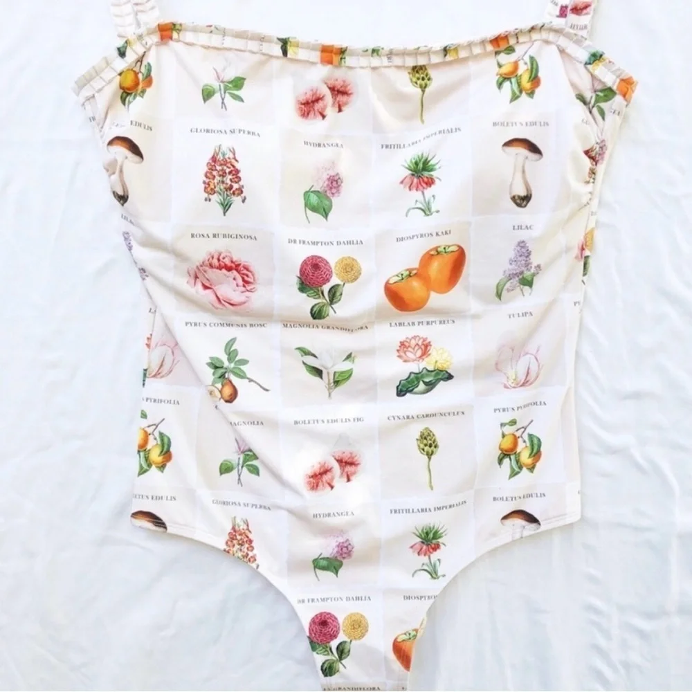 ANTHROPOLOGIE | NWT KINGDOM & STATE BOTANICAL PRINT PINTUCK ONE-PIECE LARGE - Picture 7 of 11